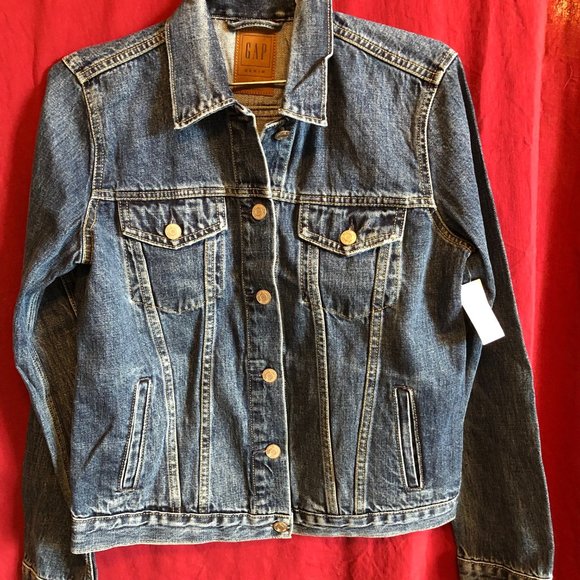 GAP WOMAN' S CLASSIC DENIM JEAN JACKET SIZE SMALL NEW WITH TAGS - Picture 6 of 15